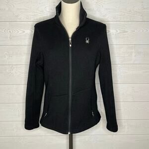 Womens’ Spyder black endure core full zip midweight sweater Size Large